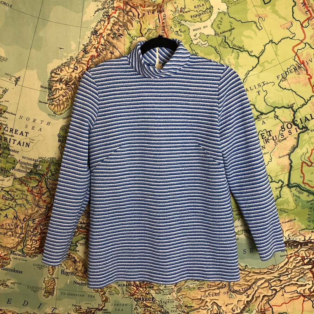 60s Mod Striped Turtleneck
